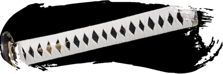 Tsuka de algodón blanco con hishigami